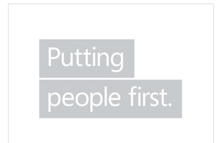 Microsoft Zeitungs Werbung