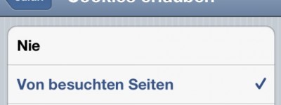 iOS Coockies