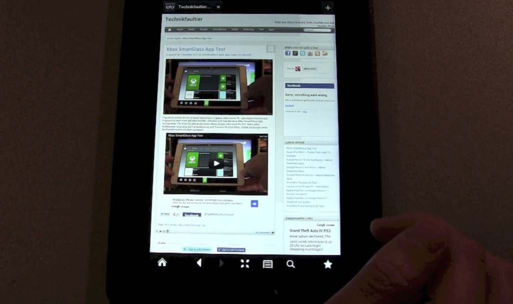 Amazon Kindle Fire HD Browser