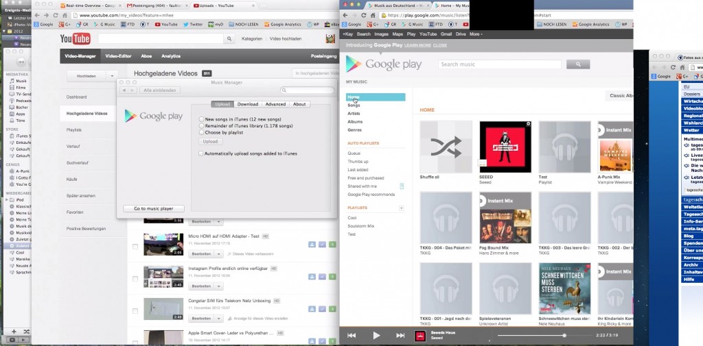 iTunes Mediathek Google Music Cloud Library