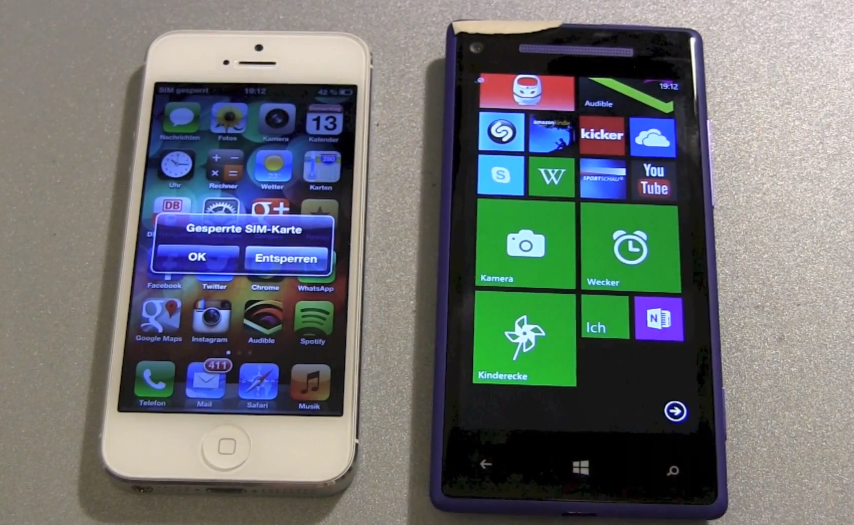 Apple iPhone 5 vs HTC 8X - Boot Vergleich