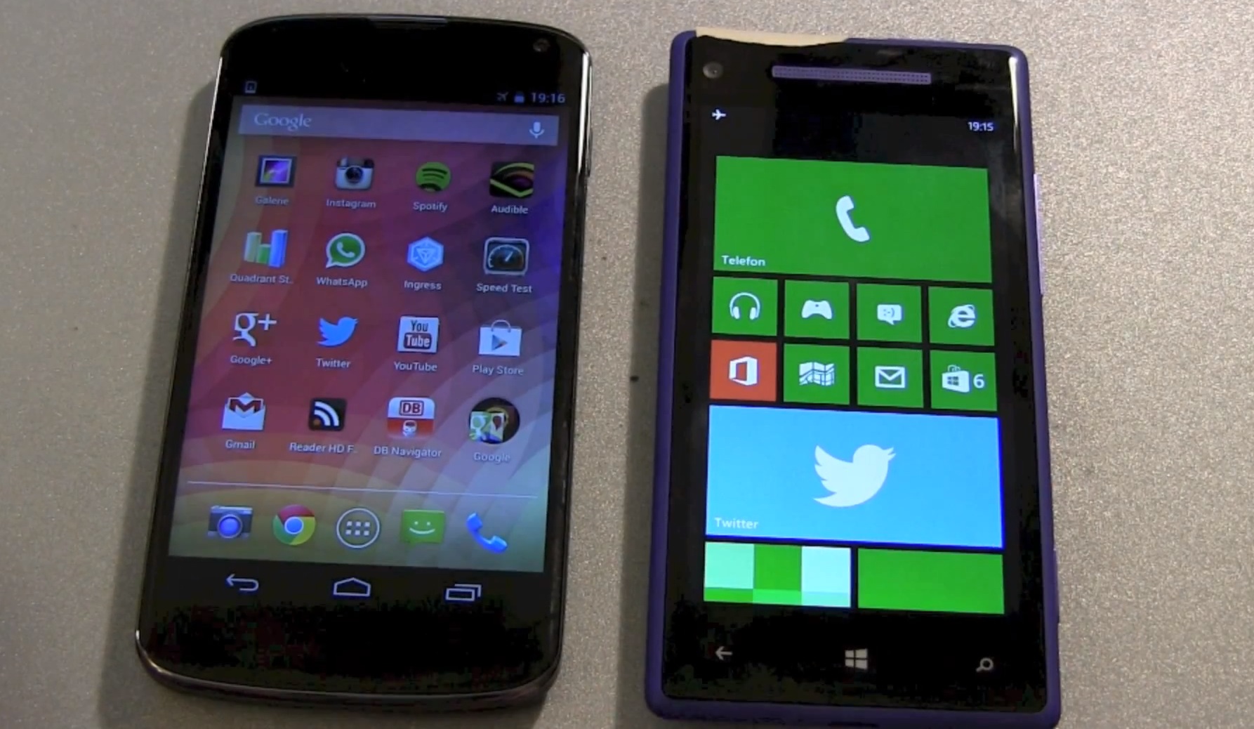 Nexus 4 vs HTC 8X - Boot Vergleich