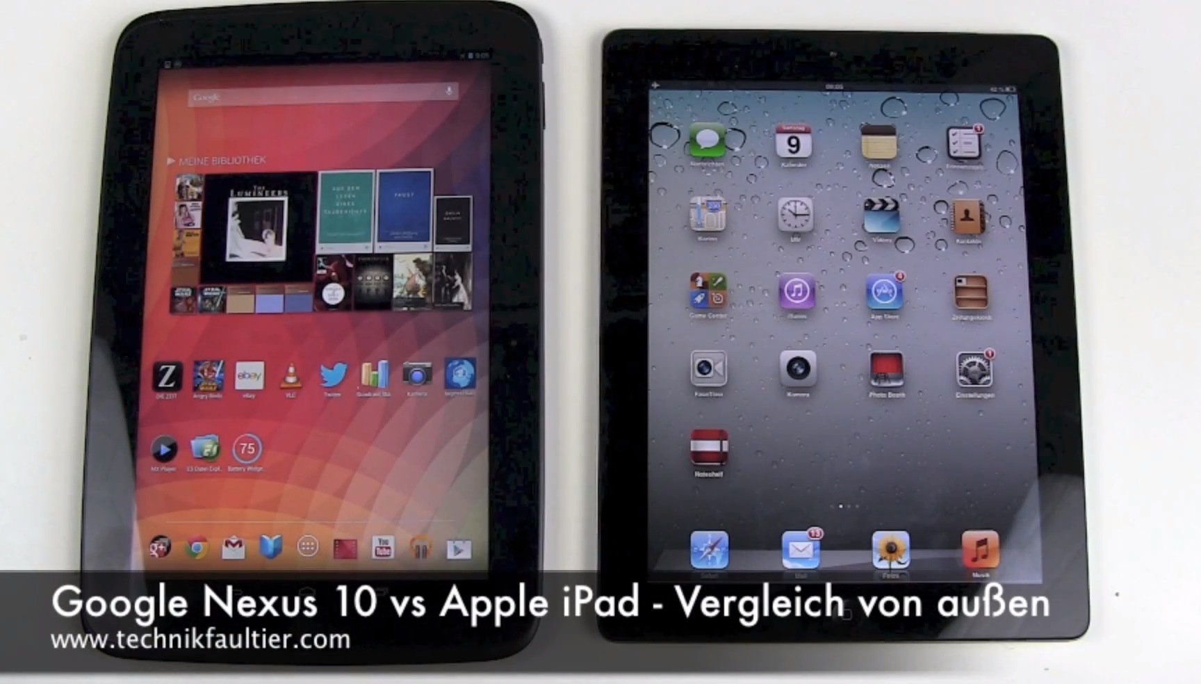 Google Nexus 10 vs Apple iPad - Vergleich von außen
