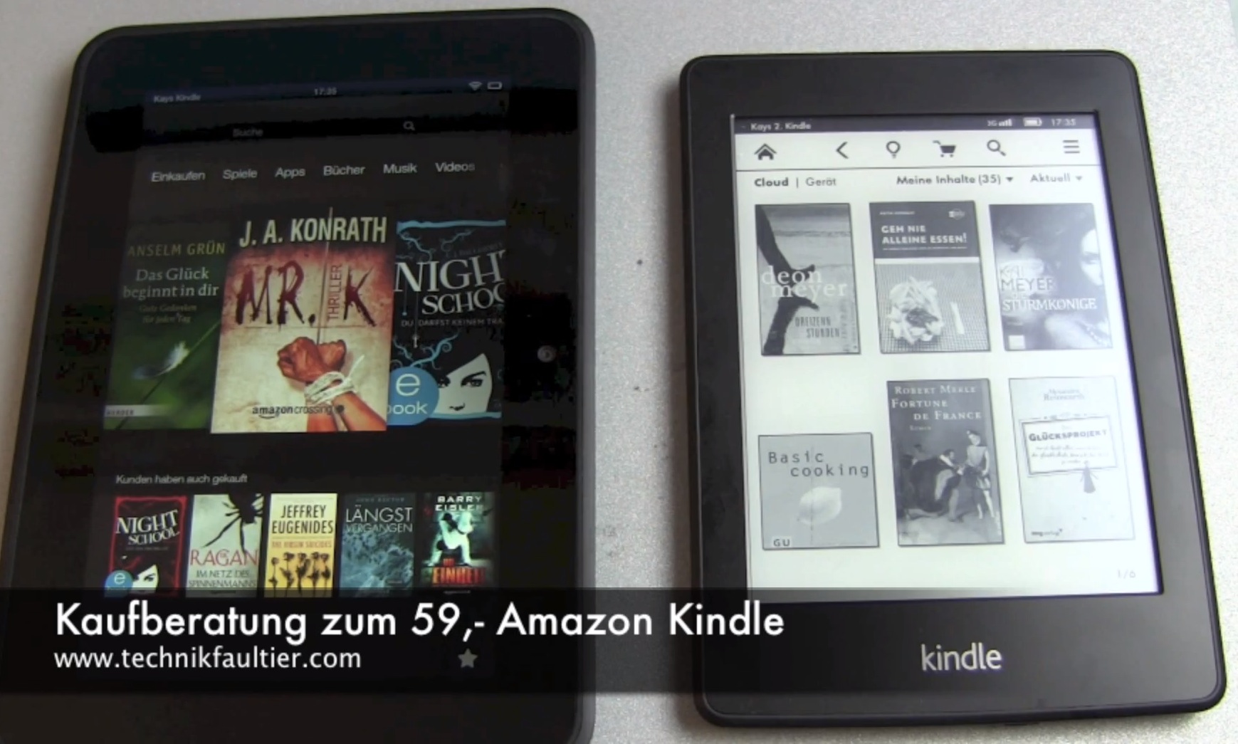 Kaufberatung zum 59,- Amazon Kindle - Vergleich mit Paperwhite und Fire HD