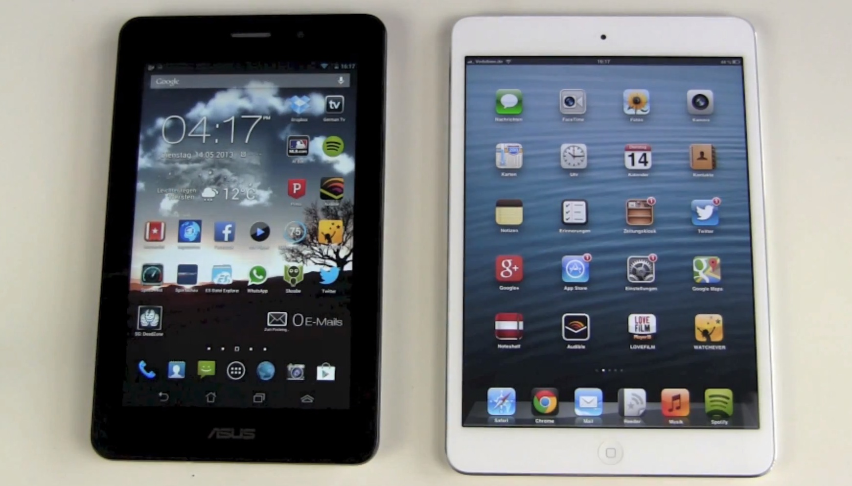 ASUS Fonepad vs Apple iPad Mini