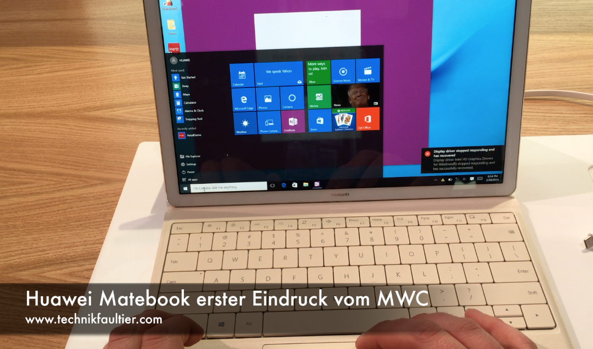 Huawei Matebook Erster Eindruck Vom Mwc Technikfaultier